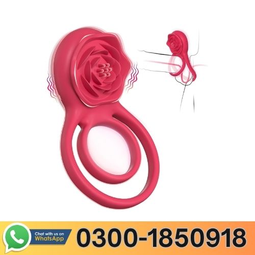 Vibrating Cock Ring with Rose Clitoral Stimulator In Pakistan