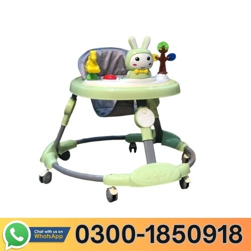 Green Bunny Shape Baby Walker In Pakistan